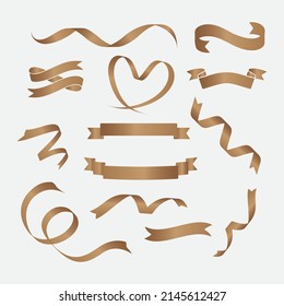 Illustration vector of gold ribbon