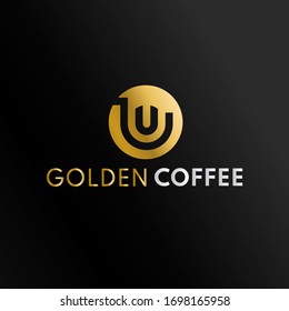 Illustration Vector of Golden Coffee Logo Gold Design Template perfect for your coffee project, coffee shop logo and business of coffee