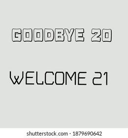 Illustration Vektor Good-bye 2020 willkommen zu 2021 modern und aktualisieren