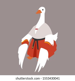 the  illustration vector goose howard logo   mascot