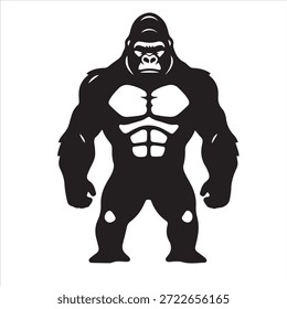 Illustrationsvektor eines Gorilla Silhouette Designs