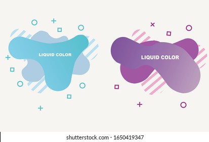 Illustration vector grafic of background liquid color blue and purple