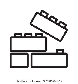 Gráfico de Vector de ilustración del icono de bloques de construcción