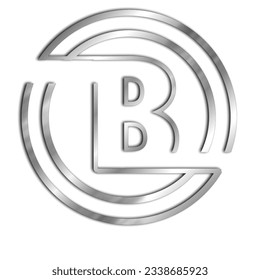 illustration of Vector Graph B Letter white