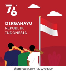Illustration vector graphic of 17 august indonesia independence day