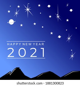 illustration vector graphic for 2021 happy new year