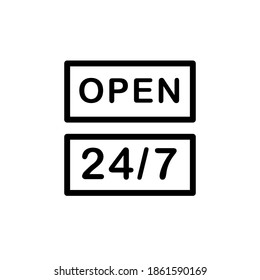 
Illustration Vector graphic of  24 7 label, tag icon