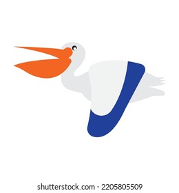 illustration vector graphic of 3d blue bird.