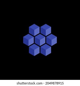 Illustration vector graphic of 3D Cube or Square Geometric Hexagon design logo