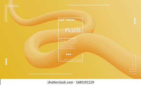 Illustration vector graphic of 3d liquid wave background. Modern landing page design. Beautiful gradient wave. Fluid wave background.
