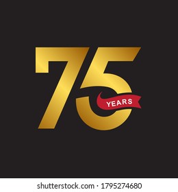 Illustration Vector Graphic 75 Years Anniversary Stock Vector (Royalty ...