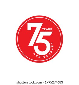 Illustration vector graphic of 75 years anniversary logo design template
