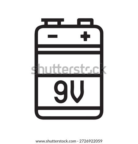 Illustration vector graphic of 9 Volt Battery Icon