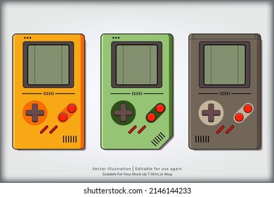 Illustration vector graphic of 90s old console (gamebot) is suitable for 90s vintage toy theme design