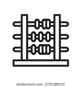 Ilustración Vector gráfico de Abacus icono de herramienta matemática