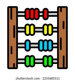 Illustration Vector Graphic of  abacus maths, school study icon. Cartoon