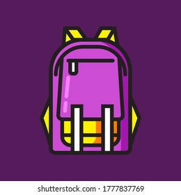 illustration vector graphic about bag. suitable for back to school design themes.