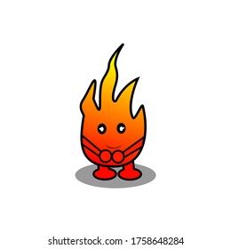 Illustration vector graphic about fire. Perfect for cute sticker, background and mascot.