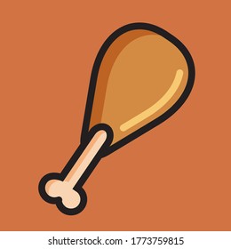 Illustration vector graphic about Fried Chicken. Suitable for junk food design themes.