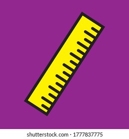 illustration vector graphic about ruler. suitable for back to school design themes.