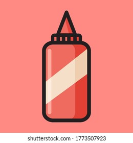 Illustration vector graphic about Sauce. suitable for junk food design themes.