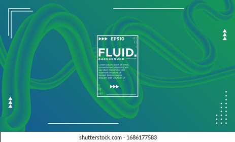 Illustration Vektorillustration-Grafik auf abstraktem Hintergrund mit 3D-Flüssig-Welle. Modernes Landing Page Design. Schöne Farbverlauf-Welle. Flüssiger Wellenhintergrund.