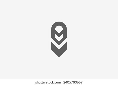 Illustration vector graphic of abstract arrow and lamp. Good for logo