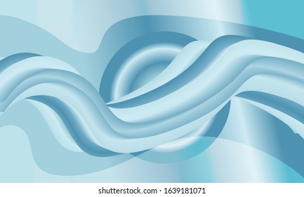 illustration vector graphic of abstract background in light blue with curves and round lines