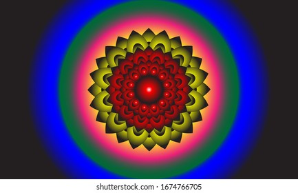 illustration vector graphic of abstract background. Modern Decorative floral color mandala