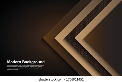 Ilustración vectorial gráfico de fondo abstracto de color negro y marrón diseño moderno
