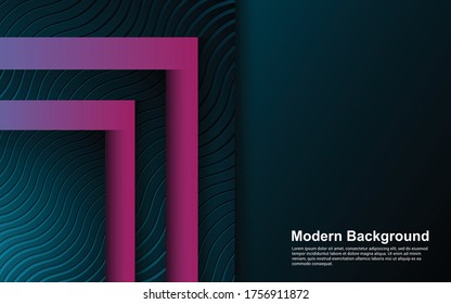 Illustration, Vektorgrafik von abstraktem Hintergrund, schwarz, blau und violett, modernes Design