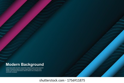 Illustration vector graphic of abstract background black, blue and purple color modern design