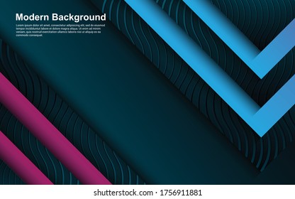 Gráfico vectorial de ilustración de fondo abstracto de diseño moderno de color negro, azul y púrpura