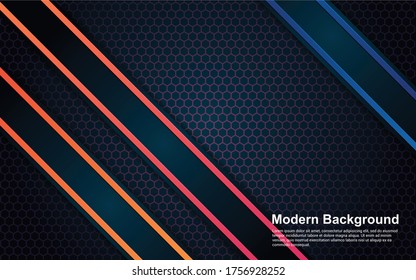 Illustration vector graphic of abstract background black, blue and purple color modern design