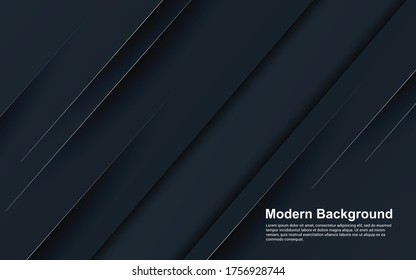 Illustration vector graphic of abstract background diagonal black and blue color modern design