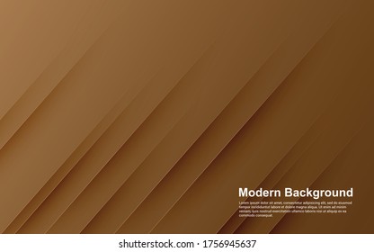 Ilustración vectorial gráfico de fondo abstracto diagonal en color marrón diseño moderno
