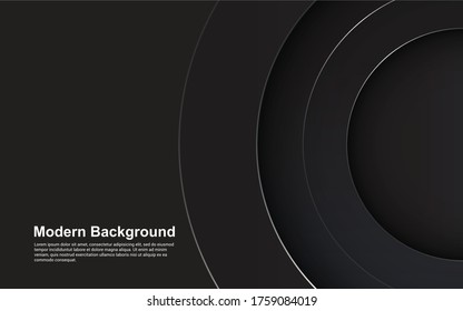 Ilustración vectorial gráfico de fondo abstracto color negro concepto moderno