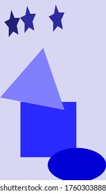 ilustración vectorial de fondo abstracto con composición de forma colorida. Diseño de combinación de formas modernas
