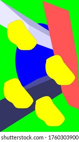illustration vector graphic of Abstract background with colorful shape composition. Modern shapes combination concept design