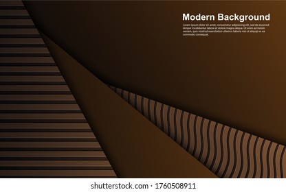 Ilustración vectorial gráfico de fondo abstracto de color negro y marrón diseño moderno