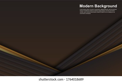 Illustration vector graphic of abstract background black and brown color modern design