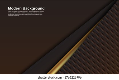 Illustration vector graphic of abstract background black and brown color modern design