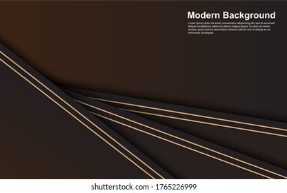 Illustration vector graphic of abstract background black and brown color modern design