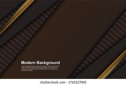Illustration vector graphic of abstract background black and brown color modern design