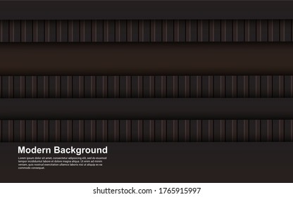 Ilustración vectorial gráfico de fondo abstracto de color negro y marrón diseño moderno