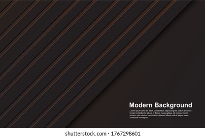 Illustration vector graphic of abstract background black and brown color modern design