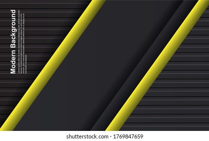 Illustration vector graphic of abstract background black and yellow color modern design