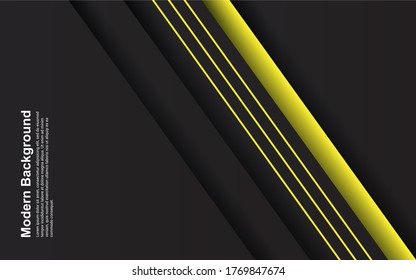 Illustration vector graphic of abstract background black and yellow color modern design