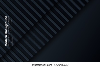 Illustration vector graphic of abstract background black and blue color modern design