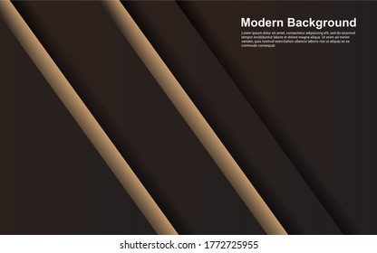 Illustration vector graphic of abstract background black and brown color modern design